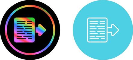 Document Export Vector Icon