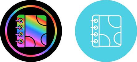 Notebook with Decorative Vector Icon