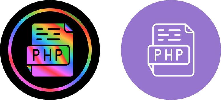 icono de vector de php