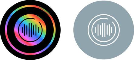 Audio Spectrum Circle Vector Icon