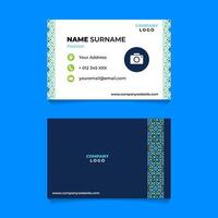 Islamic Ornament Name Card Design for Business or Company vector