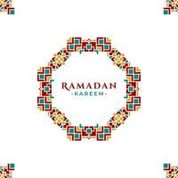 islámico geométrico ornamento Ramadán saludo diseño vector