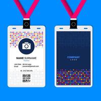 Abstract Circle Element Geometric ID Card Design vector