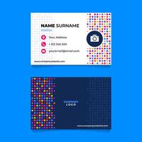 Abstract Circle Element Geometric Name Card Design vector