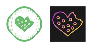 Heart shaped cookies Vector Icon