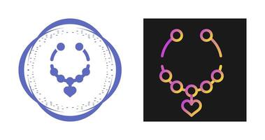 Heart Shaped Necklace Vector Icon