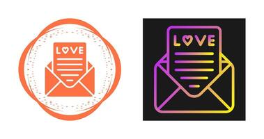 Romantic love letter Vector Icon