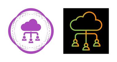 Cloud Collaboration Vector Icon