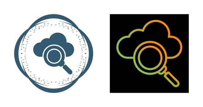 icono de vector de servidor de nube