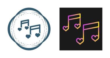 romántico música vector icono