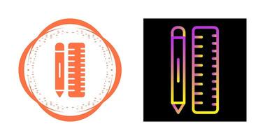 Pencil with Ruler Vector Icon