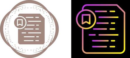 Document Insert Bookmark Vector Icon