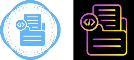 Document Insert Code Vector Icon