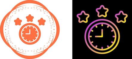 Clock With Stars Vector Icon