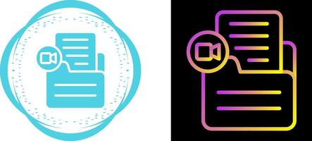 Document Insert Video Vector Icon