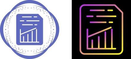 Document Insert Graph Vector Icon