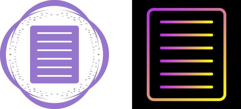 Document Align Justify Vector Icon