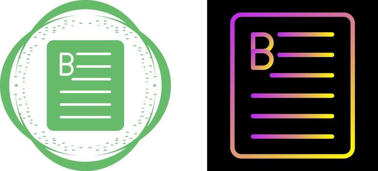 Document Bold Vector Icon