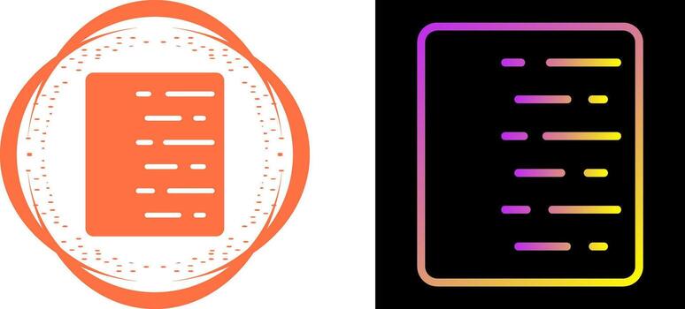Document Align Right Vector Icon