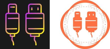 icono de vector de cable usb