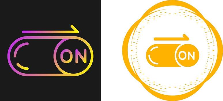 en el icono de vector de botón