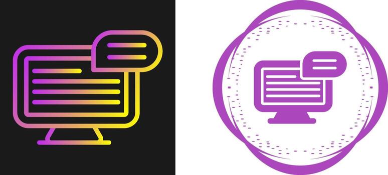 icono de vector de computadora