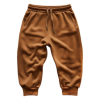 AI generated Brown sweatpants isolated on transparent background png