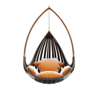 AI generated Hanging chair png isolated on transparent background