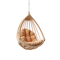 AI generated Hanging chair png isolated on transparent background