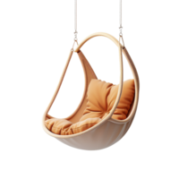 AI generated Hanging chair png isolated on transparent background