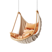 AI generated Hanging chair png isolated on transparent background