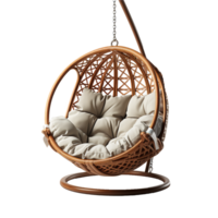 AI generated Hanging chair png isolated on transparent background