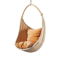 AI generated Hanging chair png isolated on transparent background