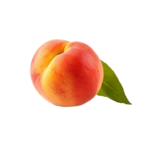 AI generated Fresh peach png isolated on transparent background