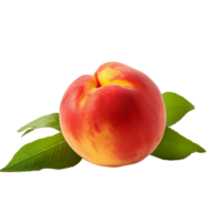 AI generated Fresh peach png isolated on transparent background