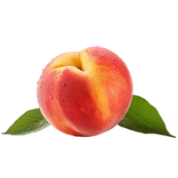 AI generated Fresh peach png isolated on transparent background