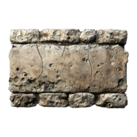 AI generated Stone signboard isolated on transparent background png