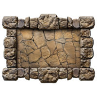 AI generated Stone signboard isolated on transparent background png