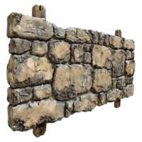 AI generated Stone signboard isolated on transparent background png