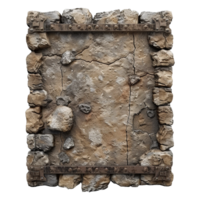 AI generated Stone signboard isolated on transparent background png