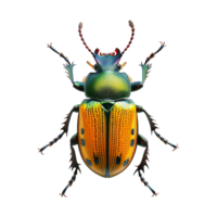 AI generated Rainbow stag beetle png isolated on transparent background png