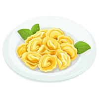 AI generated Italian stuffed pasta isolated on transparent background png