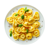 AI generated Italian stuffed pasta isolated on transparent background png