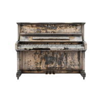 ai gerado velho piano isolado em transparente fundo png