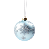 AI generated Ornament hanging in snow isolated on transparent background png