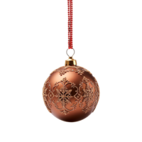 AI generated Ornament hanging in snow isolated on transparent background png