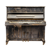 AI generated Old piano isolated on transparent background png