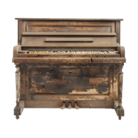 ai généré vieux piano isolé sur transparent Contexte png