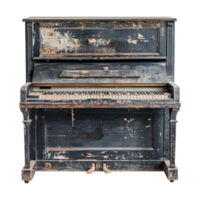 AI generated Old piano isolated on transparent background png