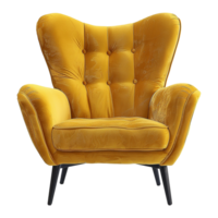 AI generated Armchair furniture isolated on transparent background png